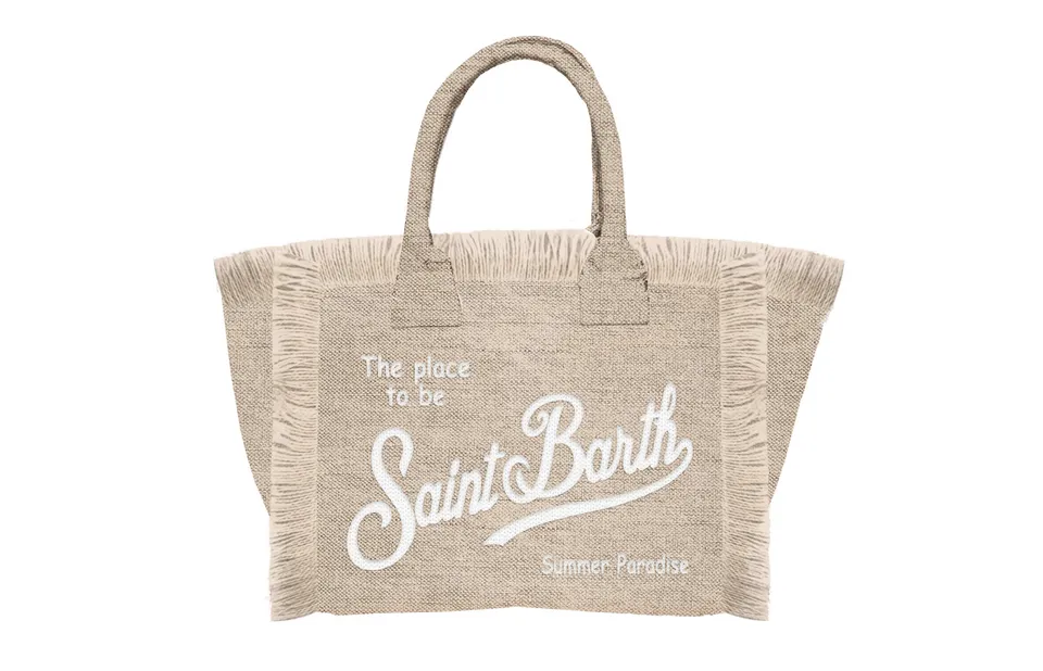 MC2 Saint Barth Vanity Mini Linen borsa beige lino