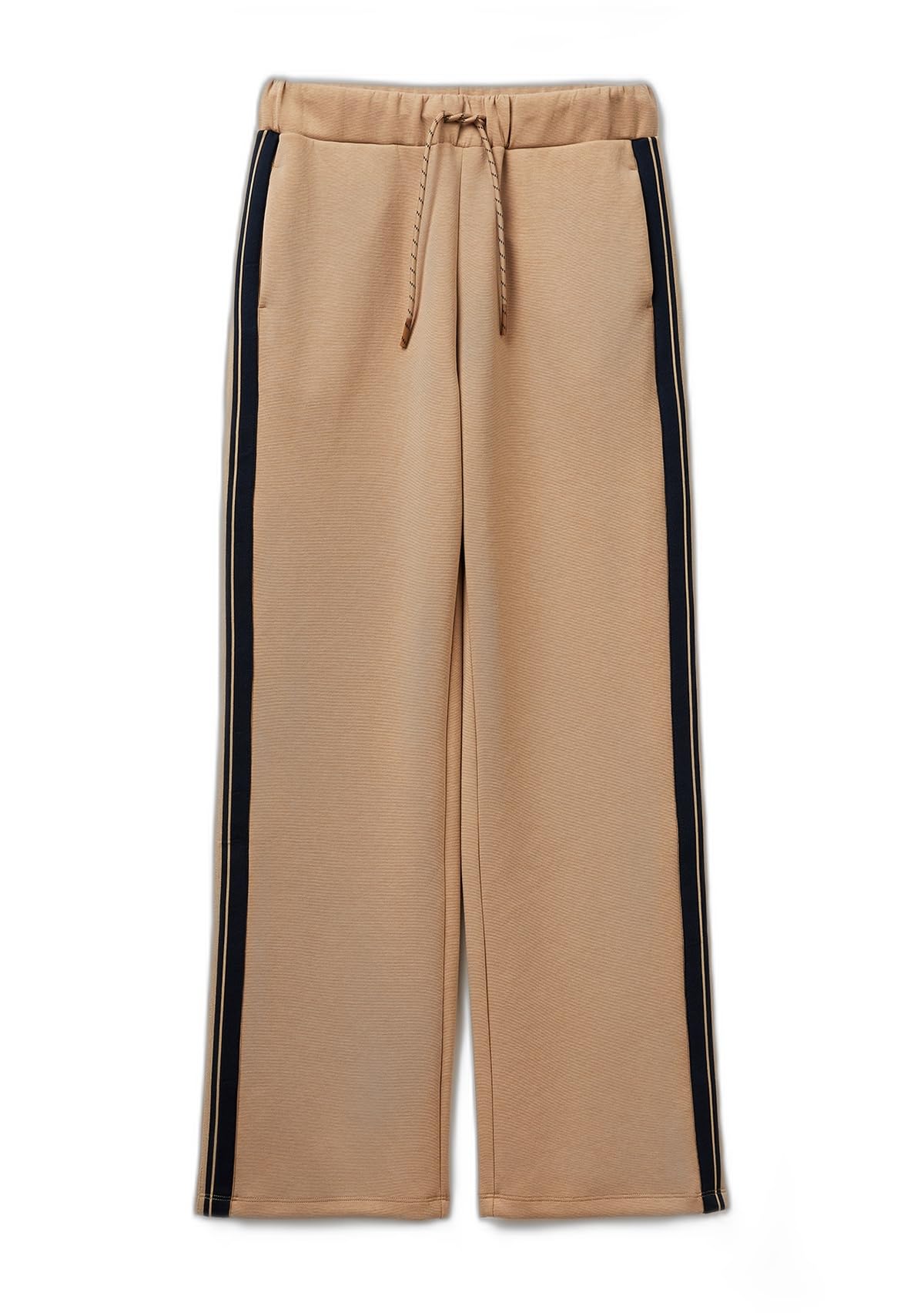Benetton 35B1DF01H pantaloni donna beige gamba dritta