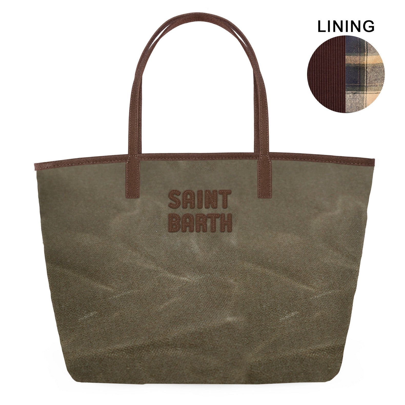MC2 Saint Barth City Bag Mid Wax Borsa Nylon Militare Marrone