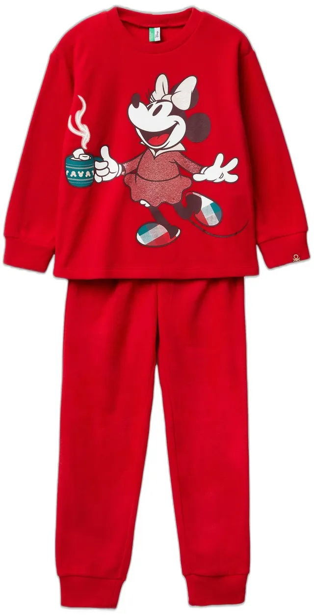 Benetton 3i470p09m pigiama bambina pile stampa Disney
