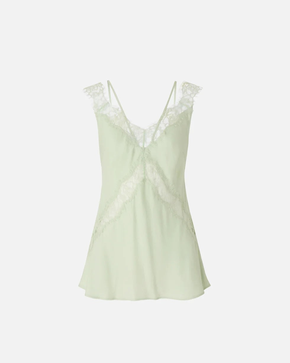 Pinko Lydia 106623 A385 top verde salvia pizzo