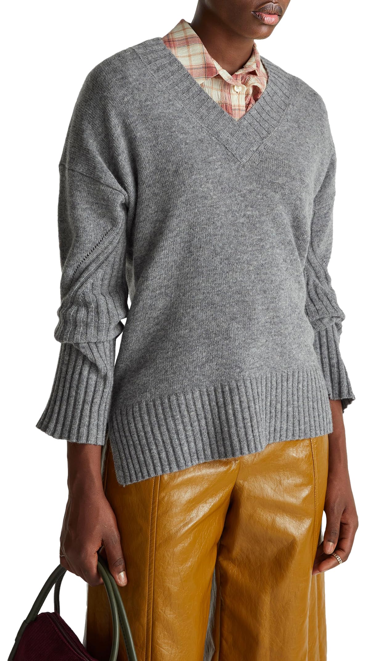 Benetton Maglieria Pullover Over Donna Bianco