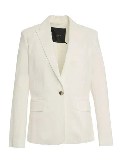 Pinko Freda 106597 A34I Giacca Donna Bianco Lino