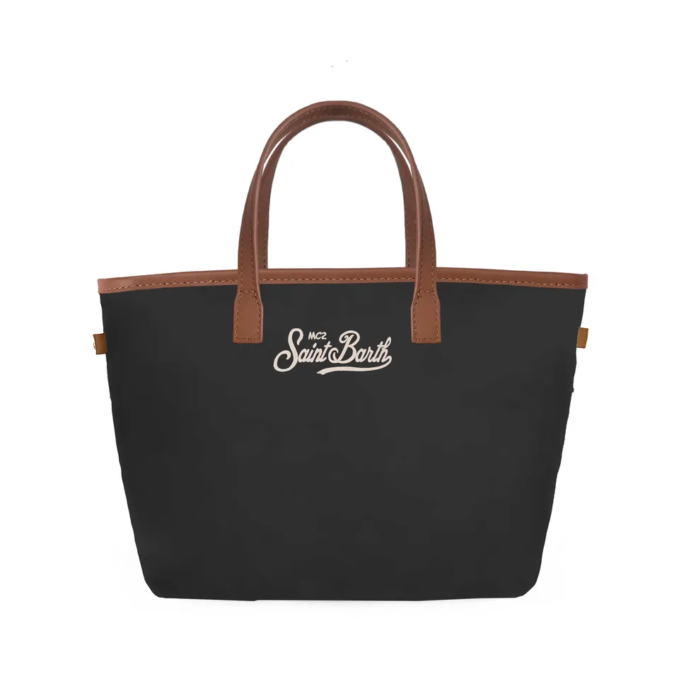 MC2 Saint Barth City Bag Mini borsa nylon nera 00288L