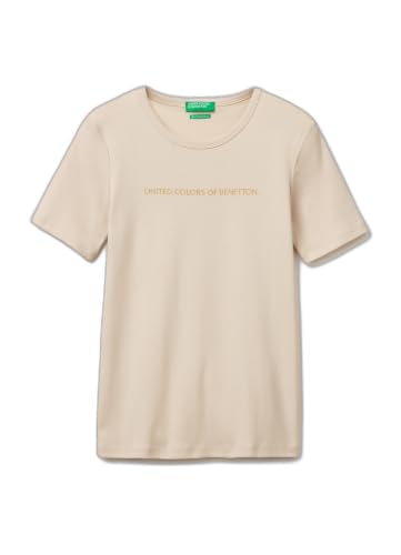 Benetton Maglietta Donna Costina Stampa Glitter Regular