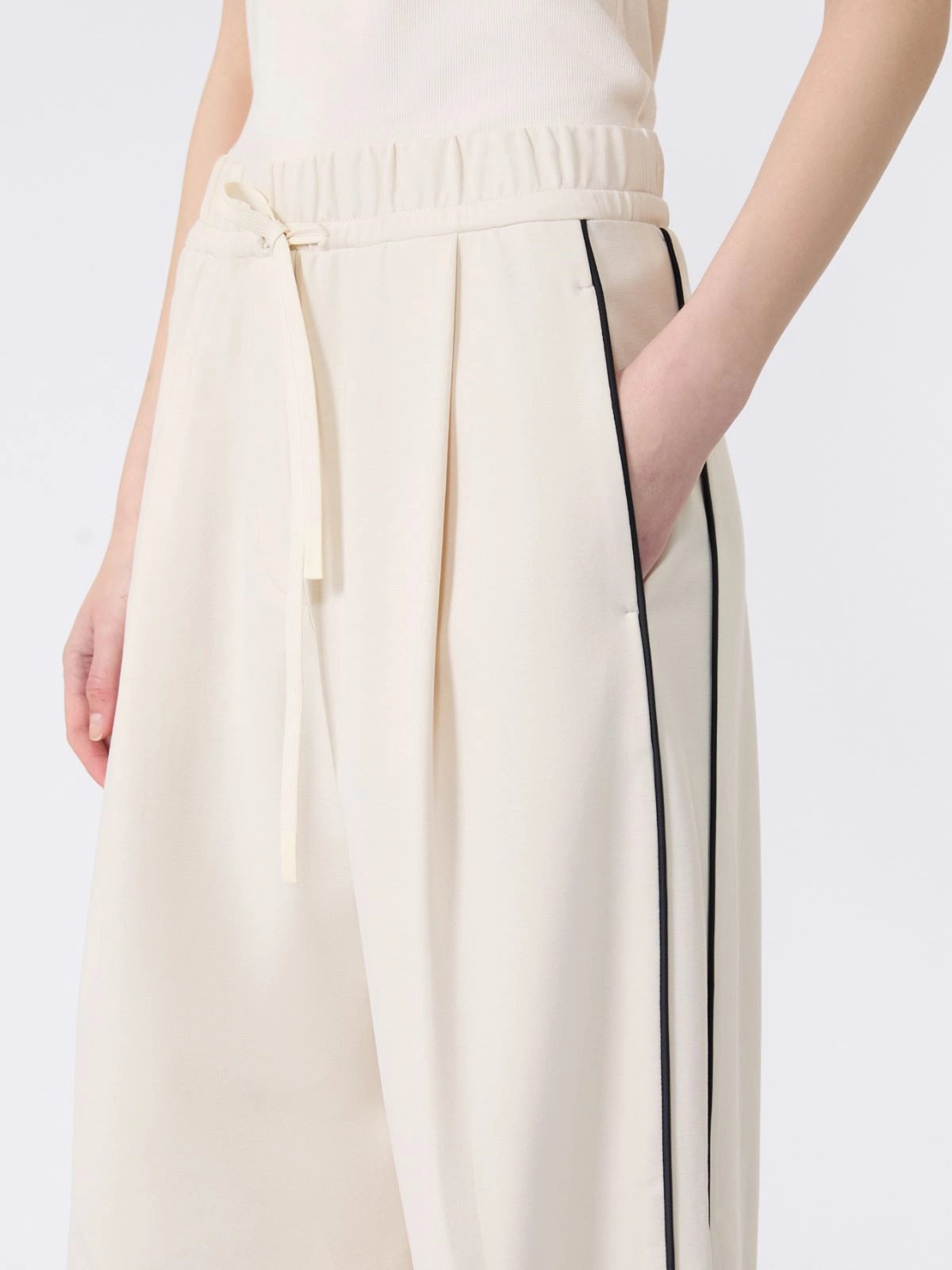 Weekend Max Mara Godezia pantalone donna avorio jersey