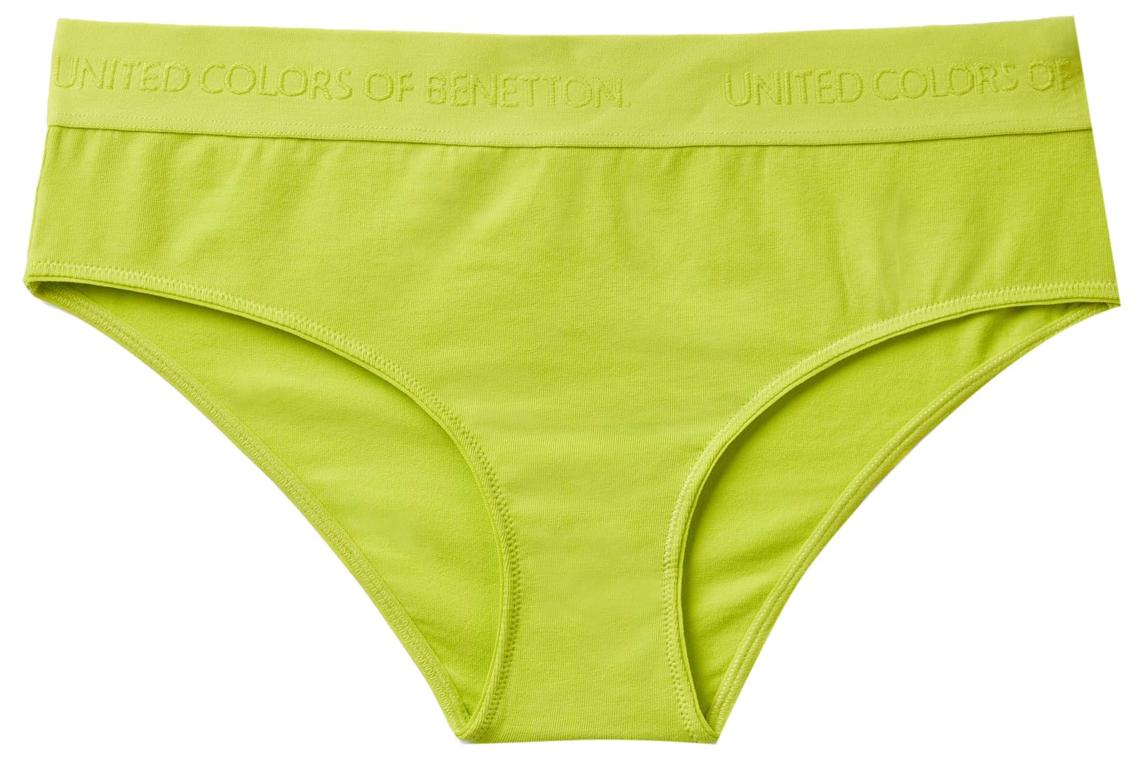Benetton Intimo Slip Donna Fianco Alto Lime 2c7 cotone organico