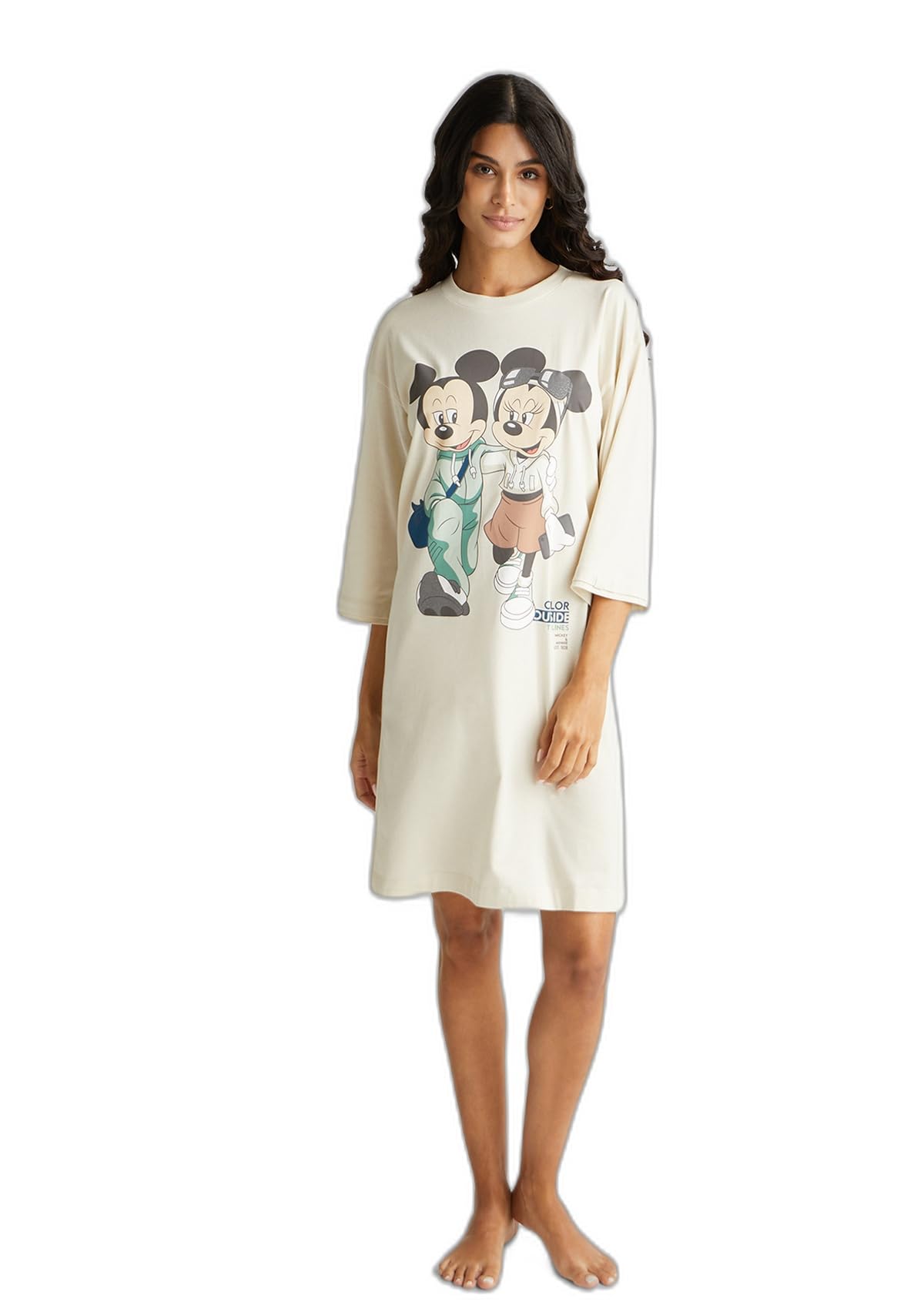 Benetton Camicia da Notte Donna XS jersey stelle
