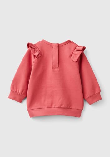 Benetton Felpa cappuccio bimba rouges taglia 50 12 mesi