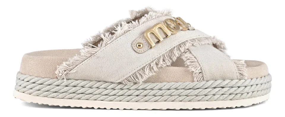 Mou Criss Cross SW451005K Sandalo Canvas Beige