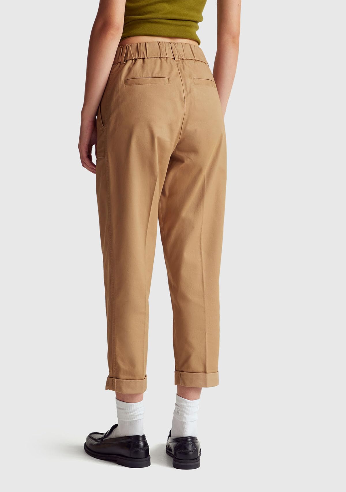 Benetton Pantaloni Donna Twill Cotone con Tasche Blu