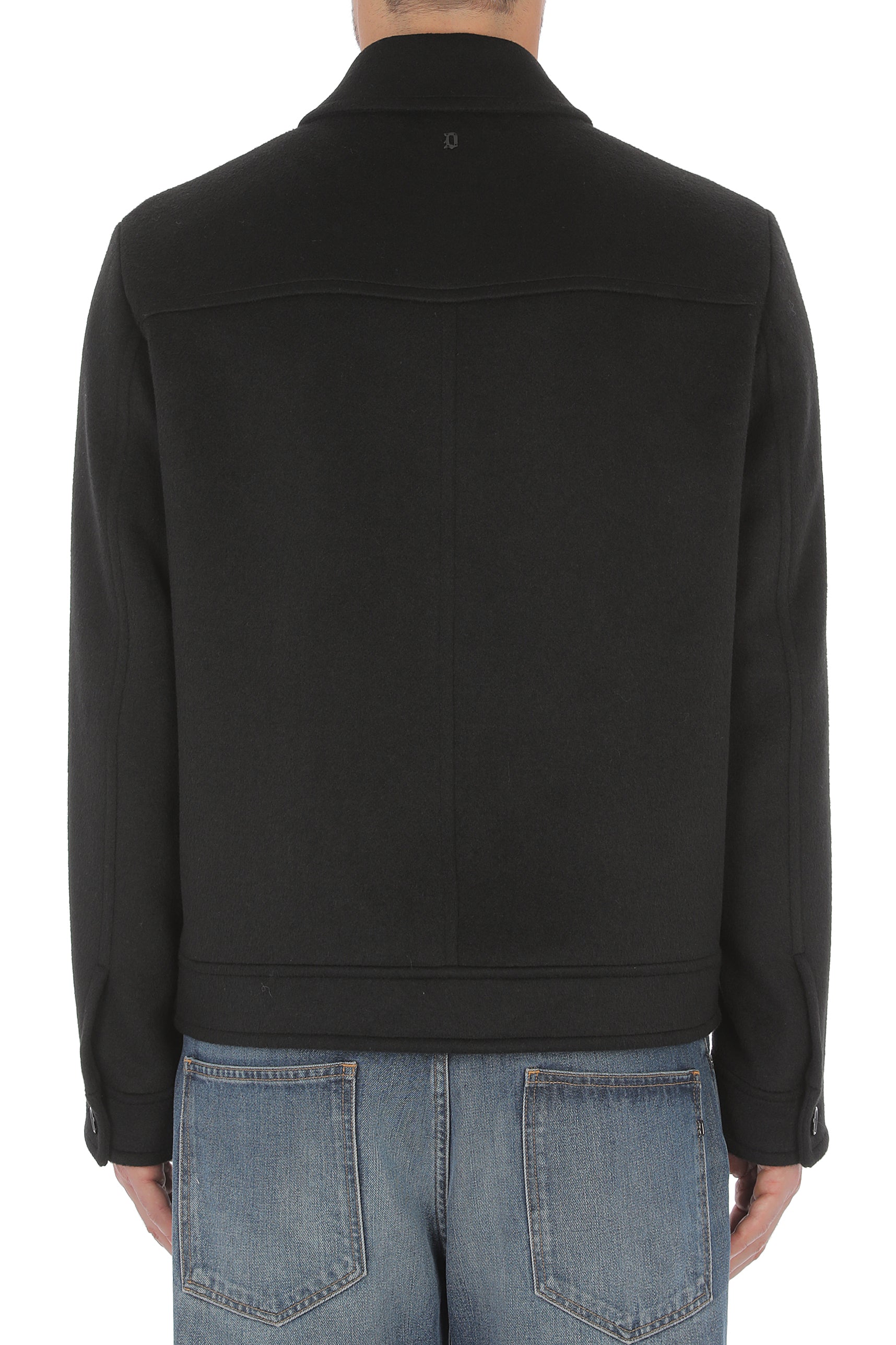 Dondup JU034 WF0184U giacca uomo nero misto lana