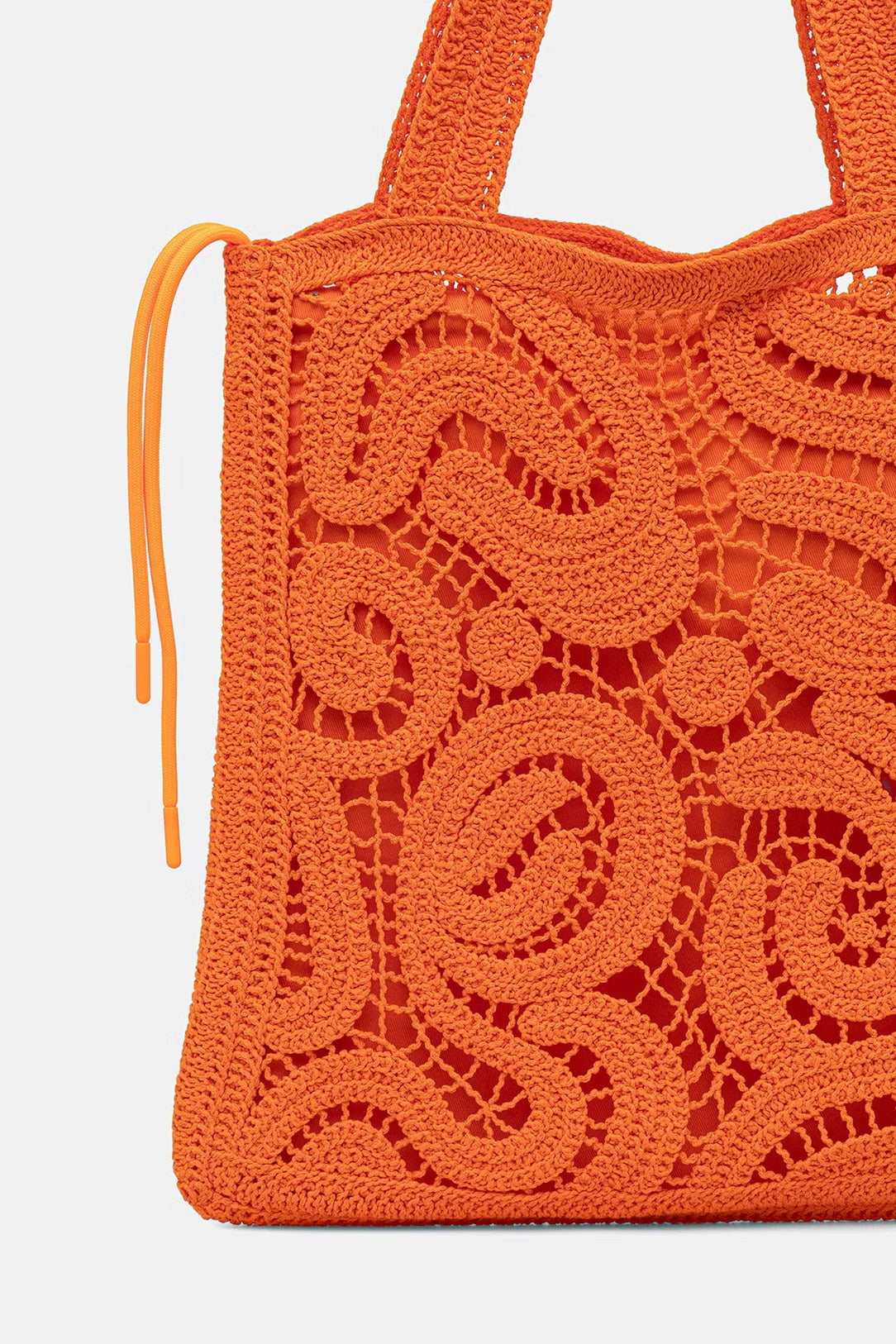 Pinko Shopper Crochet 106938 Borsa Arancione Media