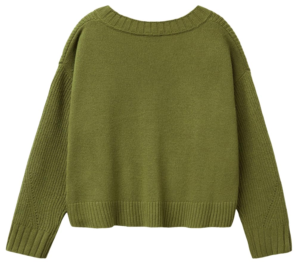 Benetton Maglieria 126wd402z Maglione Donna Scollo V Nero