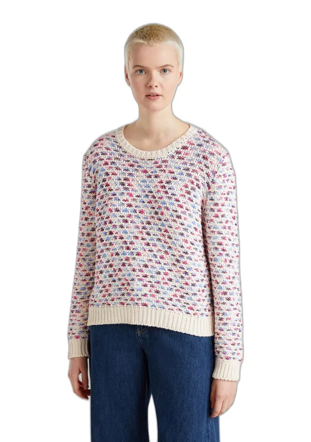 Benetton Maglieria 1198E10D8 Maglione Donna Girocollo Taglia M