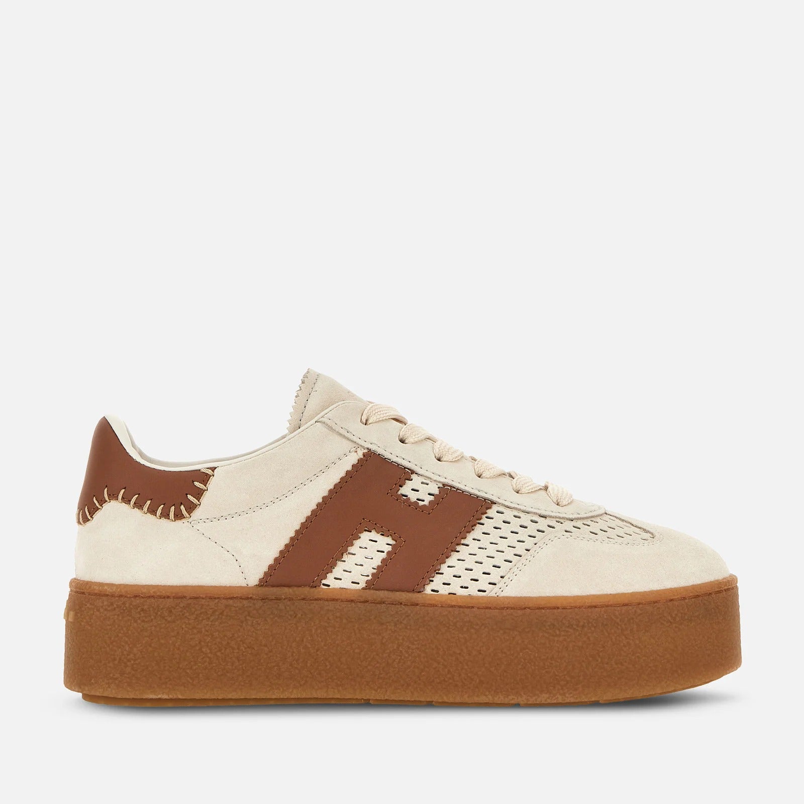 Hogan Cool HXW6980FY60UX sneakers donna Beige Marrone platform