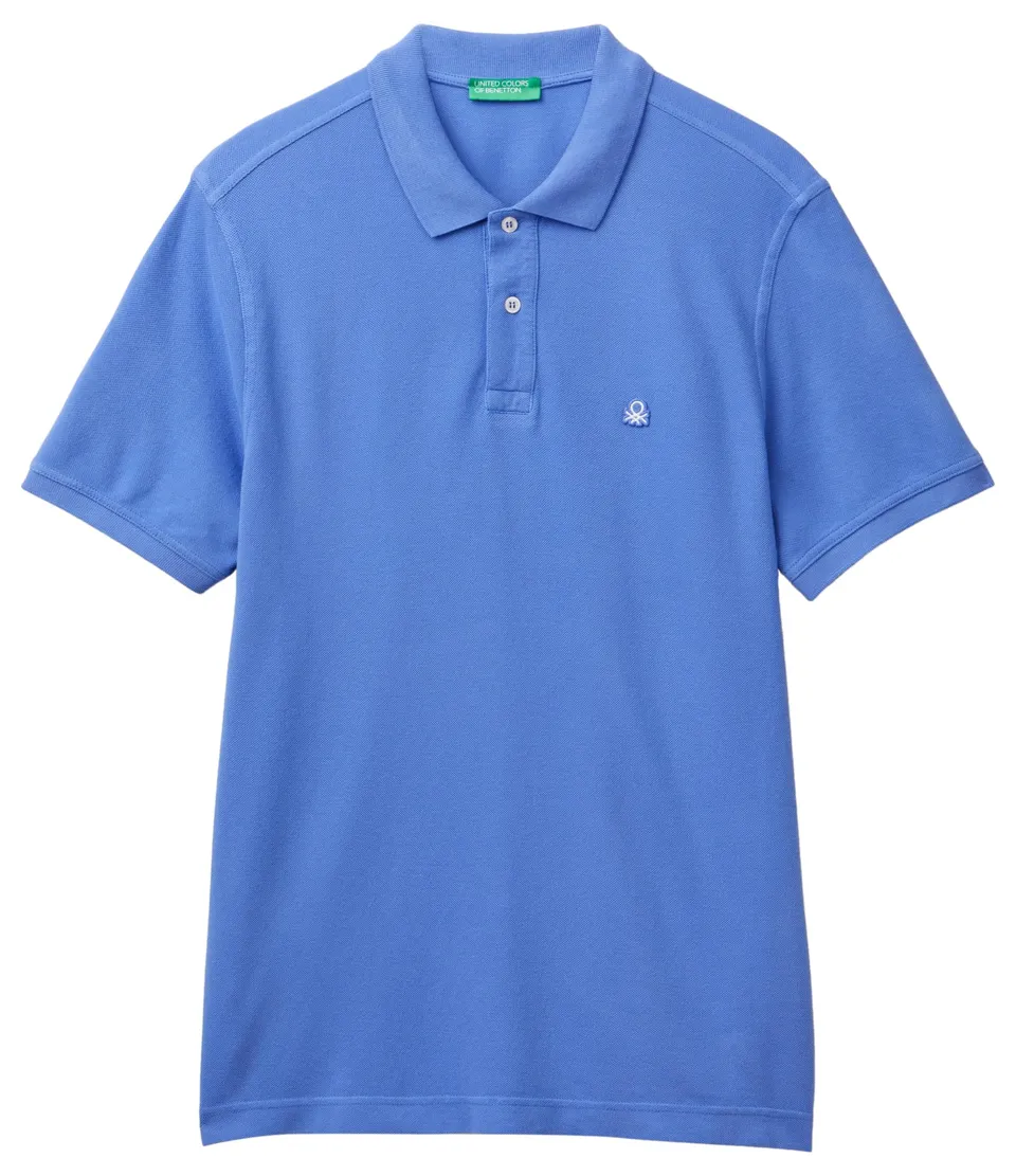 Benetton Polo Piquet Regular Logo Uomo Manica Corta