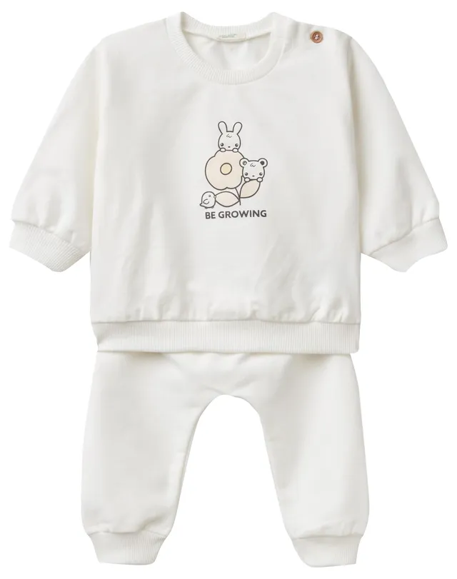 Benetton Pantaloni e Jeans Bimbi Pantalone Felpa Stampa 56