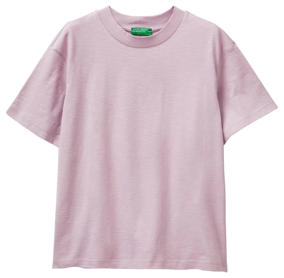 Benetton T-shirt e Polo T-shirt donna viola comfort