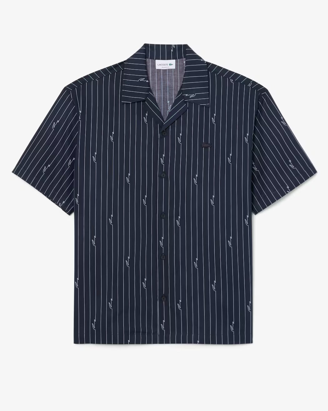 Lacoste CH2343 Camicia Twill Noir Blanc Taglia 41