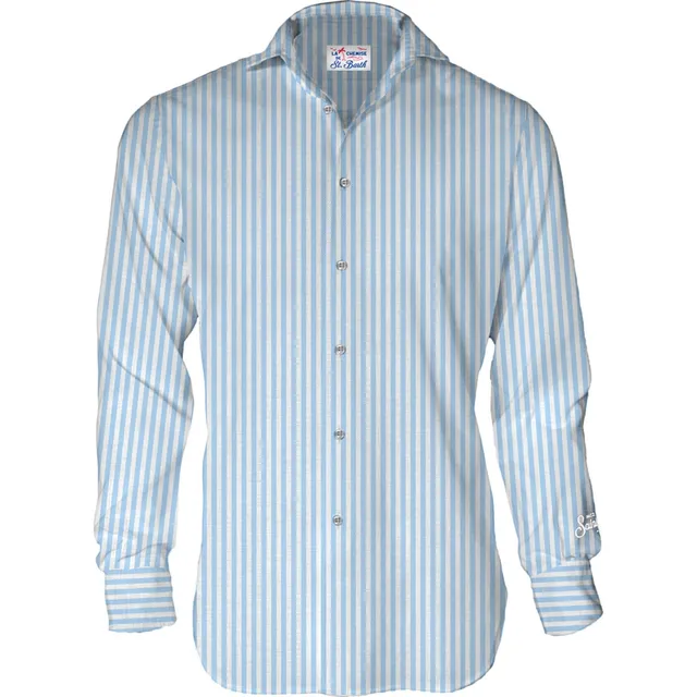 MC2 Saint Barth Pamplona 01904L camicia uomo Stripes Azzurro