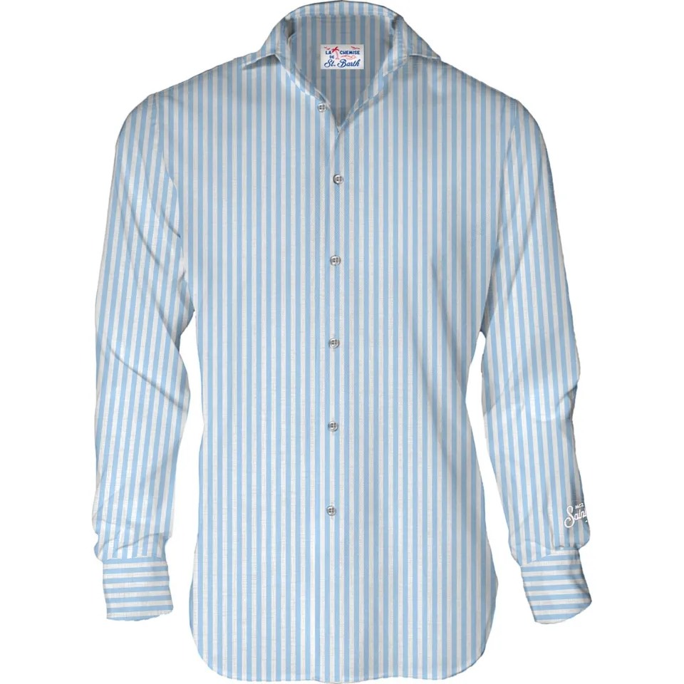 MC2 Saint Barth Pamplona 01904L camicia uomo Stripes Azzurro