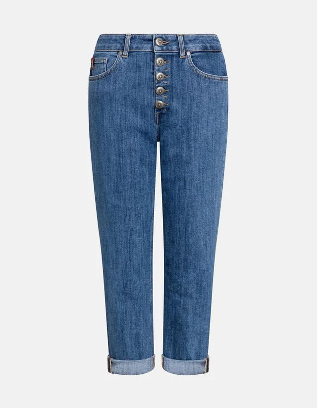 Dondup Koons Gioiello DP268K jeans donna Blu loose stretch