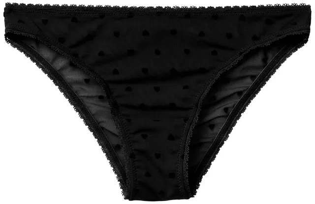 Benetton Intimo Slip Donna Nero XS in Rete Floccata