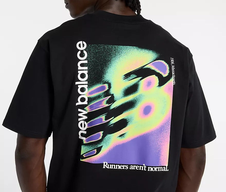New Balance MT61V4Z Classic Tri-Logo T-Shirt Nera Heat Map Taglia L