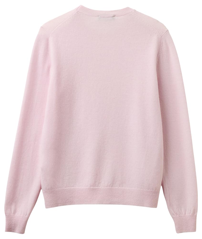 Benetton Maglieria G/C Maglione Girocollo Lana Merino Donna