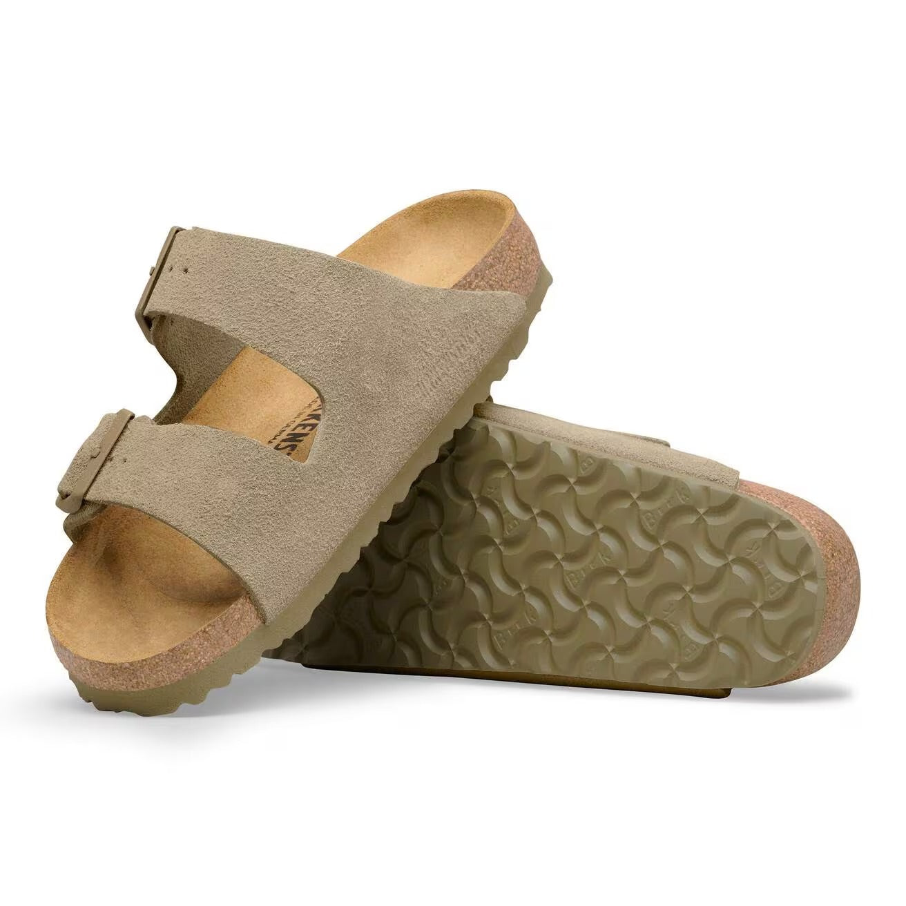 Birkenstock Arizona 1032061 ciabatta uomo faded khaki pelle