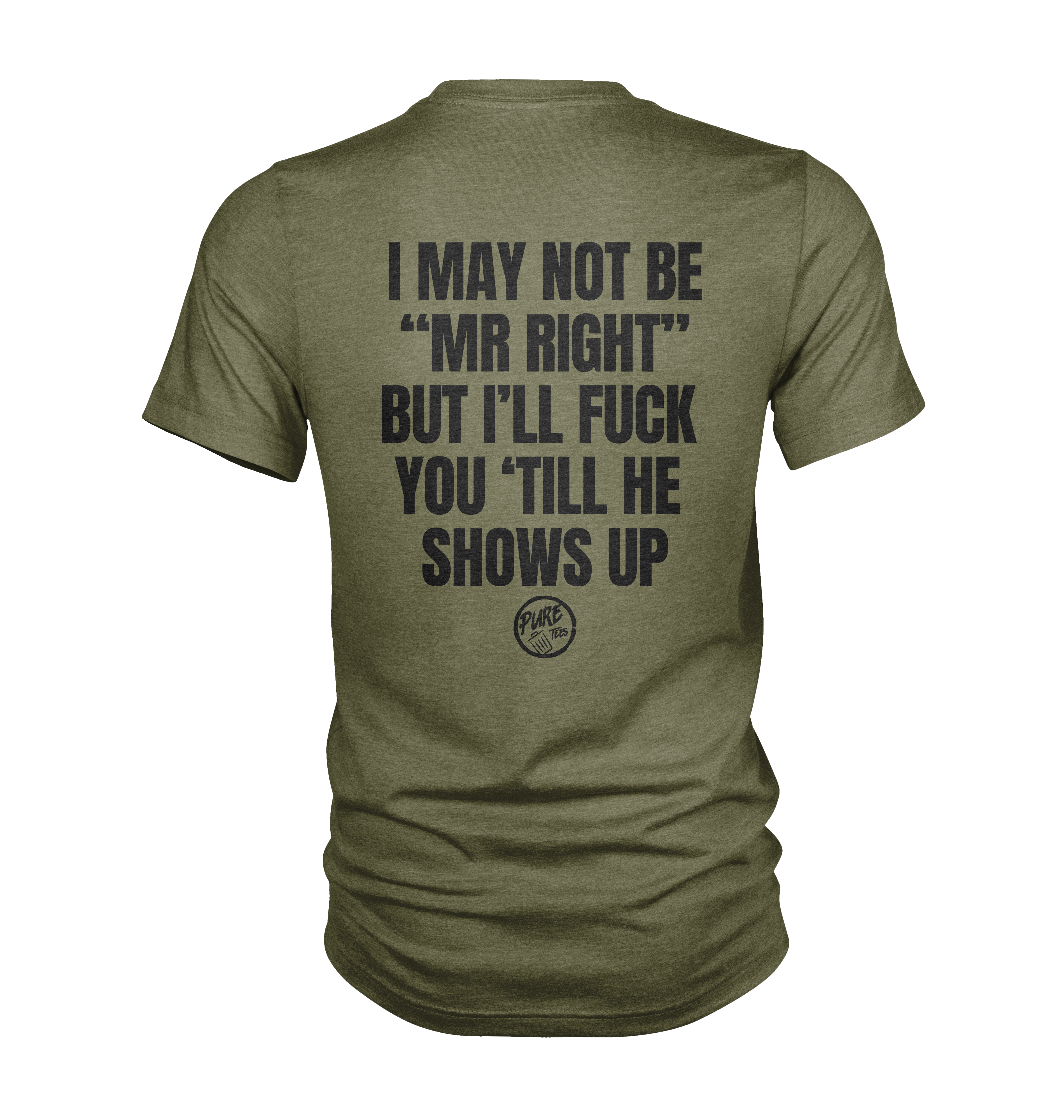 Pure Trash Mr Right T-shirt uomo oliva cotone