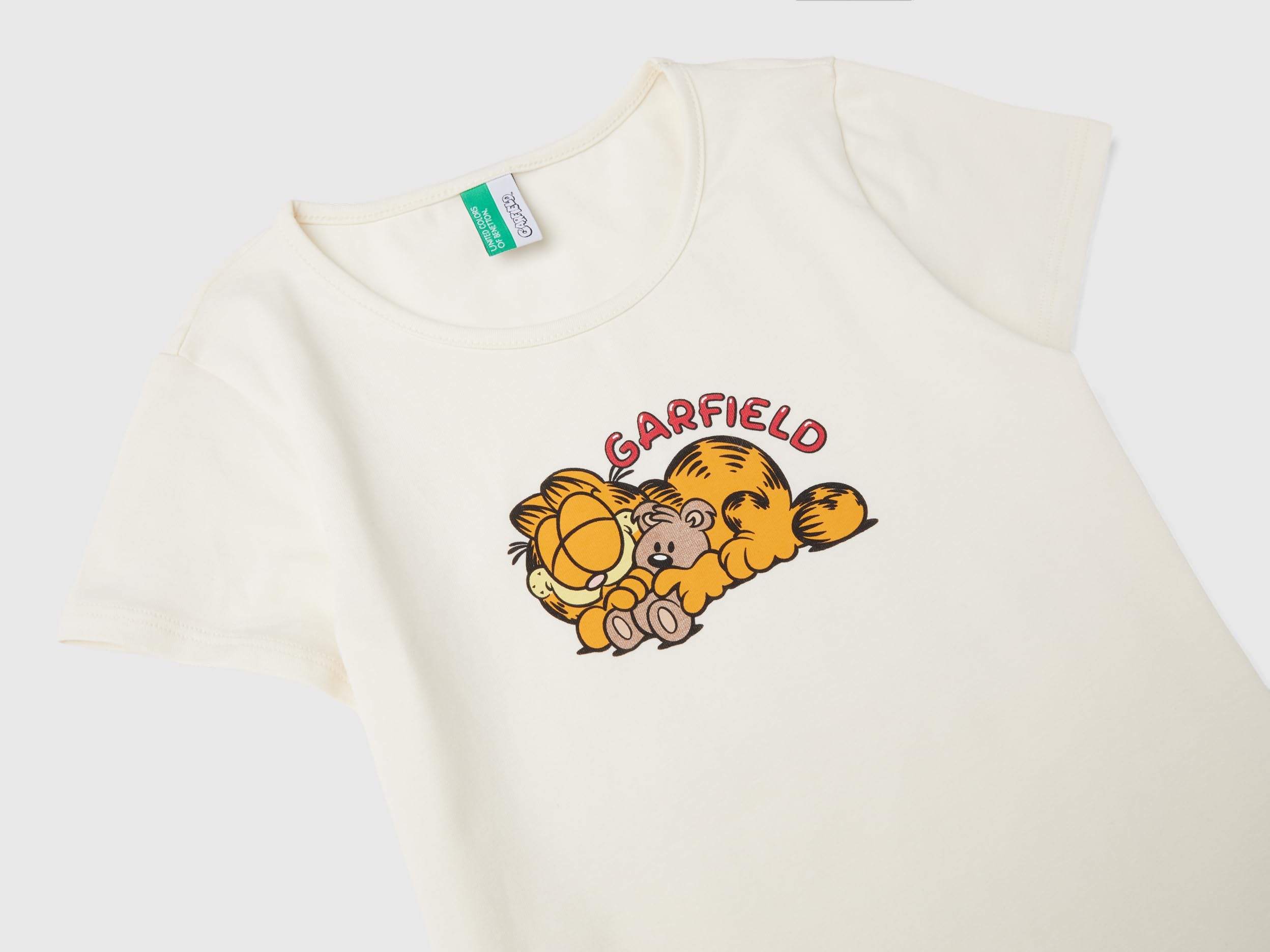Benetton intimo bambina 2 anni t-shirt + slip Garfield cotone