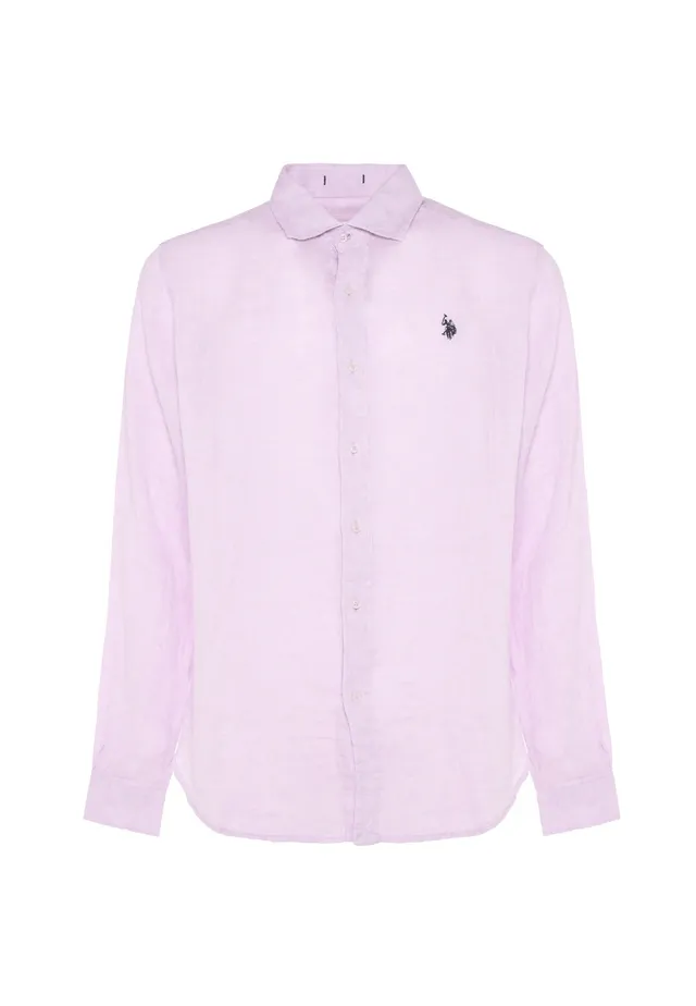 U.S. Polo Assn. US43104011 Camicia Uomo Rosa Lino Slim
