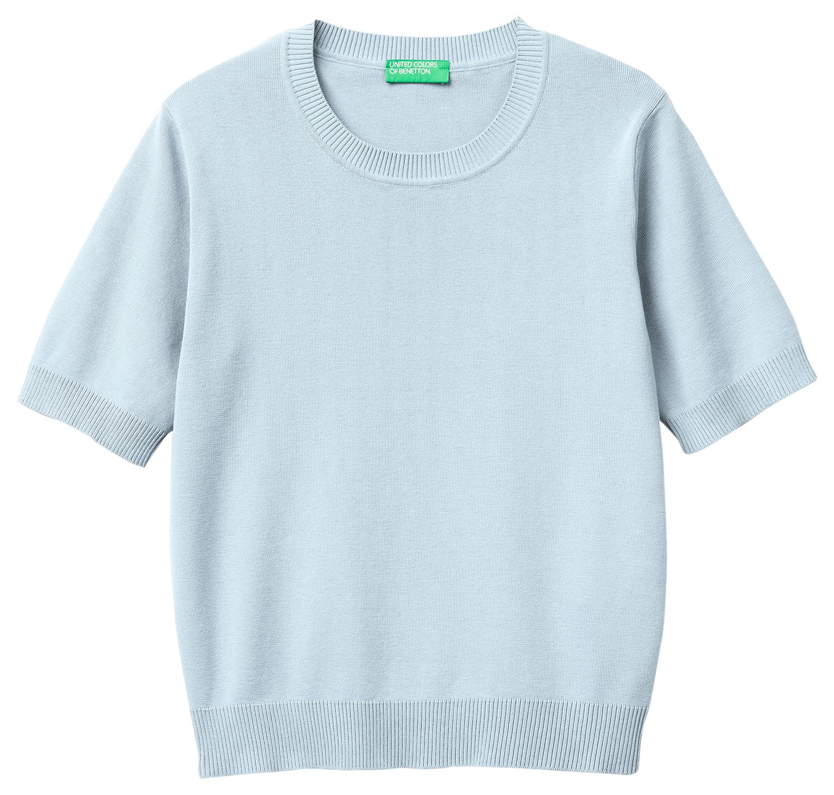 Benetton Maglia Donna Girocollo Manica Corta Regular