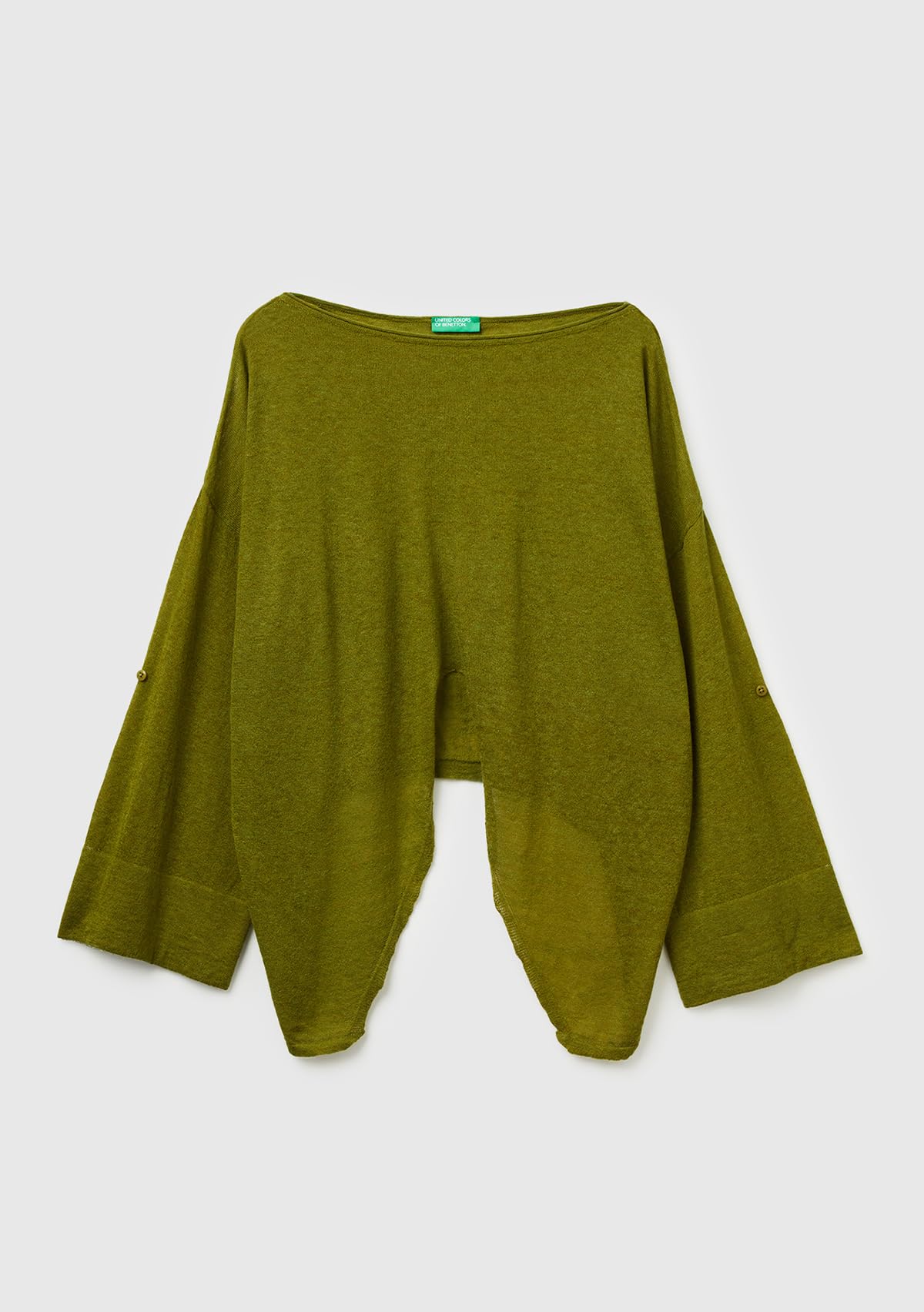 Benetton Maglieria Maglia Scollo Barca M/L in Misto Alpaca