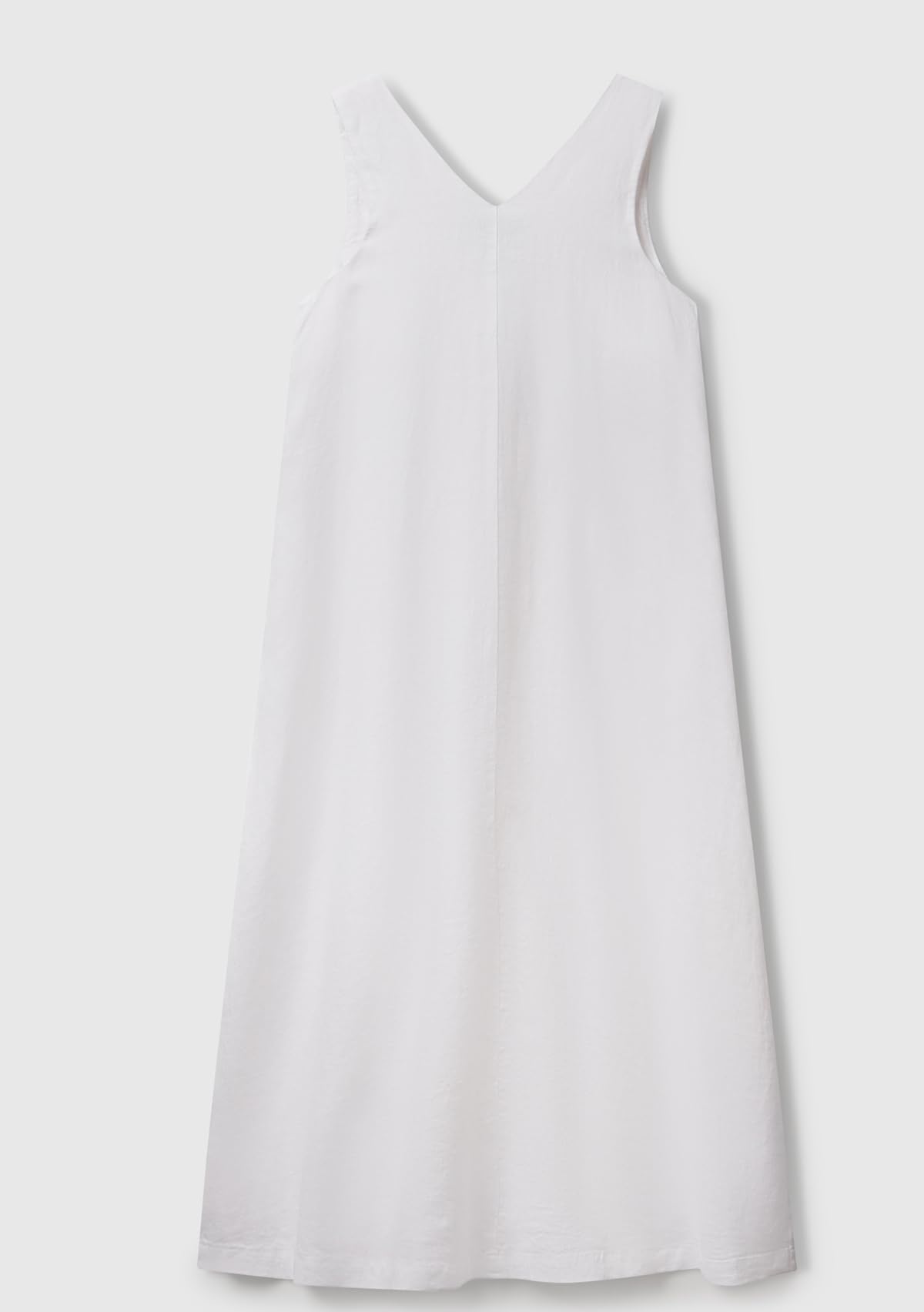 Benetton 4aghdv07c Vestito Donna Linea A Bianco Ottico 101