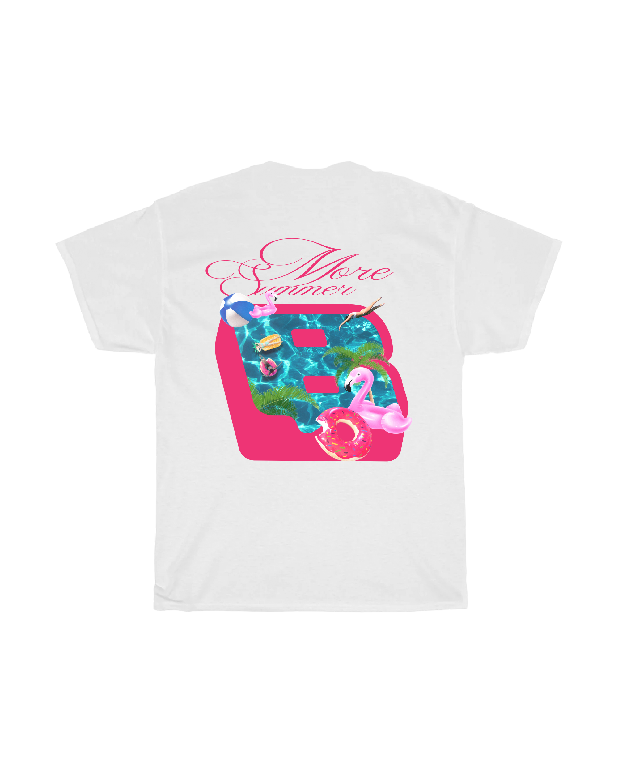 The Breakfast Club Pool Tee Pink White maglietta cotone
