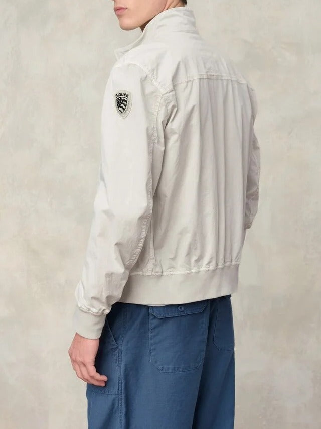 Blauer Badger 26SBLUC04139 Bomber Cotone Bianco L