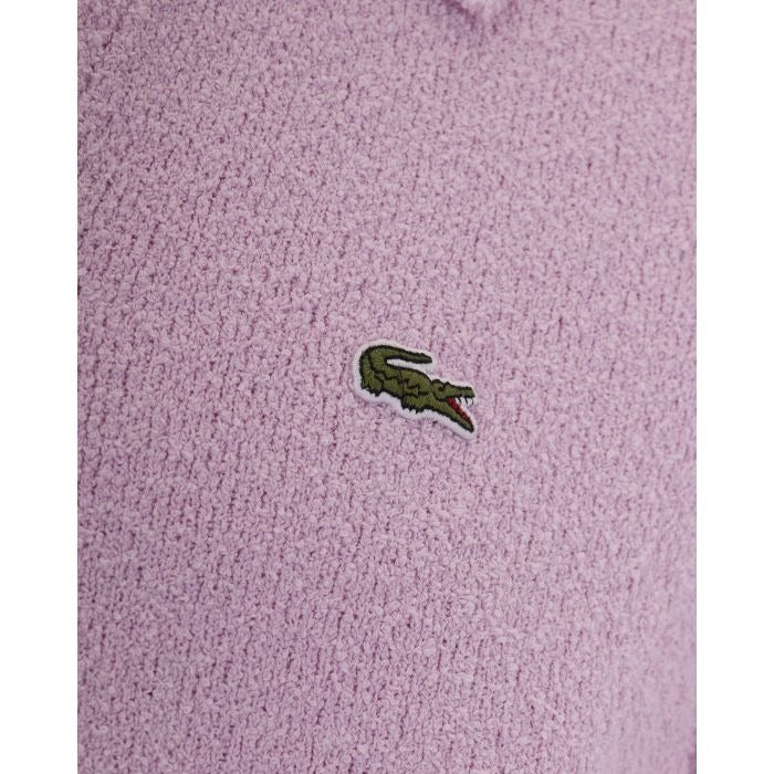 Lacoste AH0618 Polo Bouclé Rosa Uomo Cotone