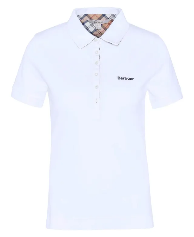 Barbour Portsdown LML0634 Polo Donna Bianco Cotone