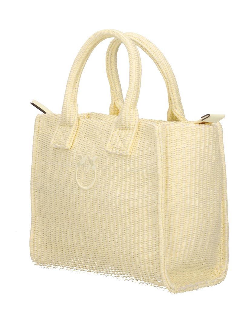 Pinko Beach Raffia Mini shopper donna giallo intrecciata