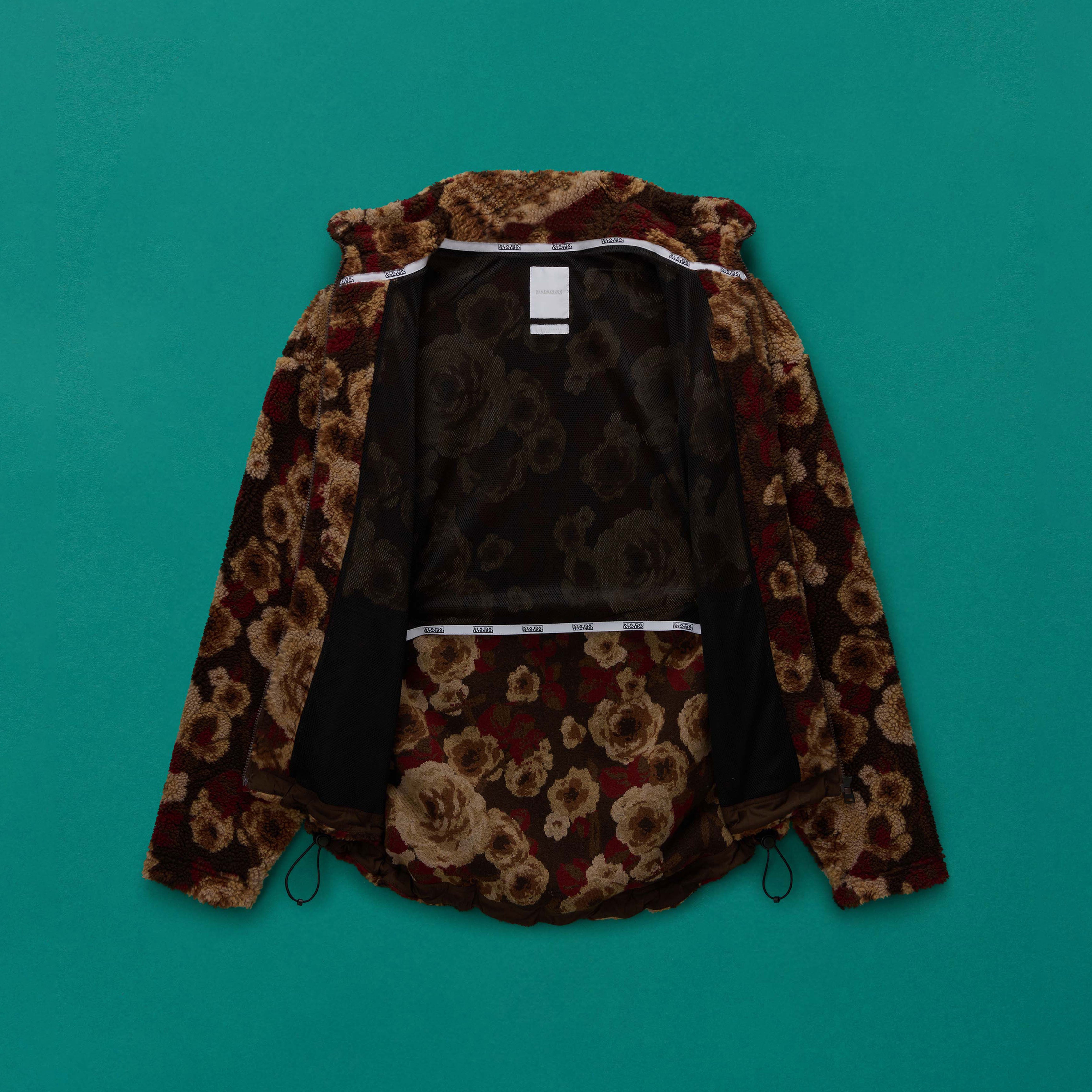 Martine Rose Emin Jacquard Felpa Full Zip Brown Floral