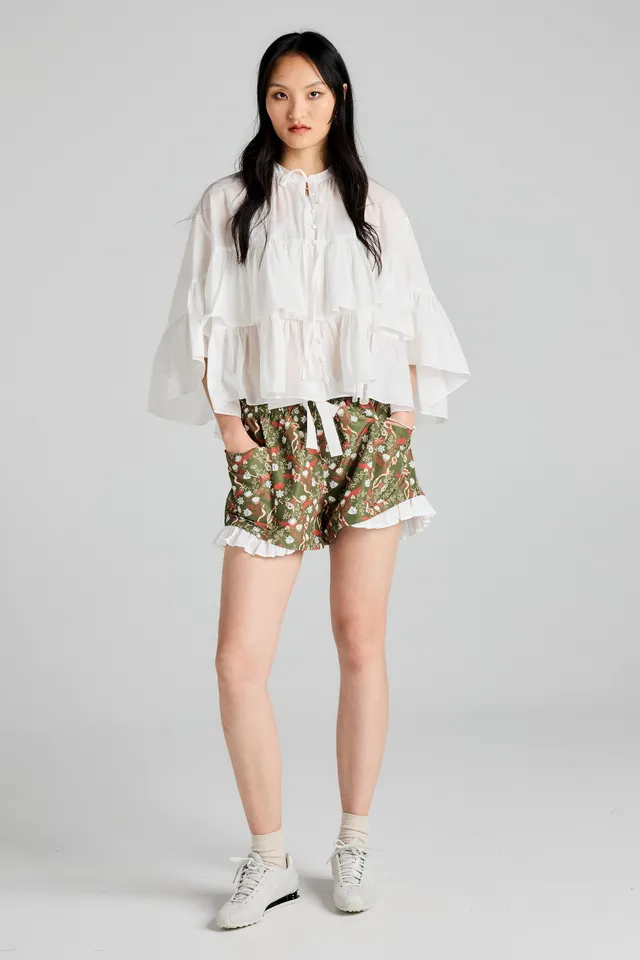 Karen Walker Johanna Shorts Olive Multi shorts