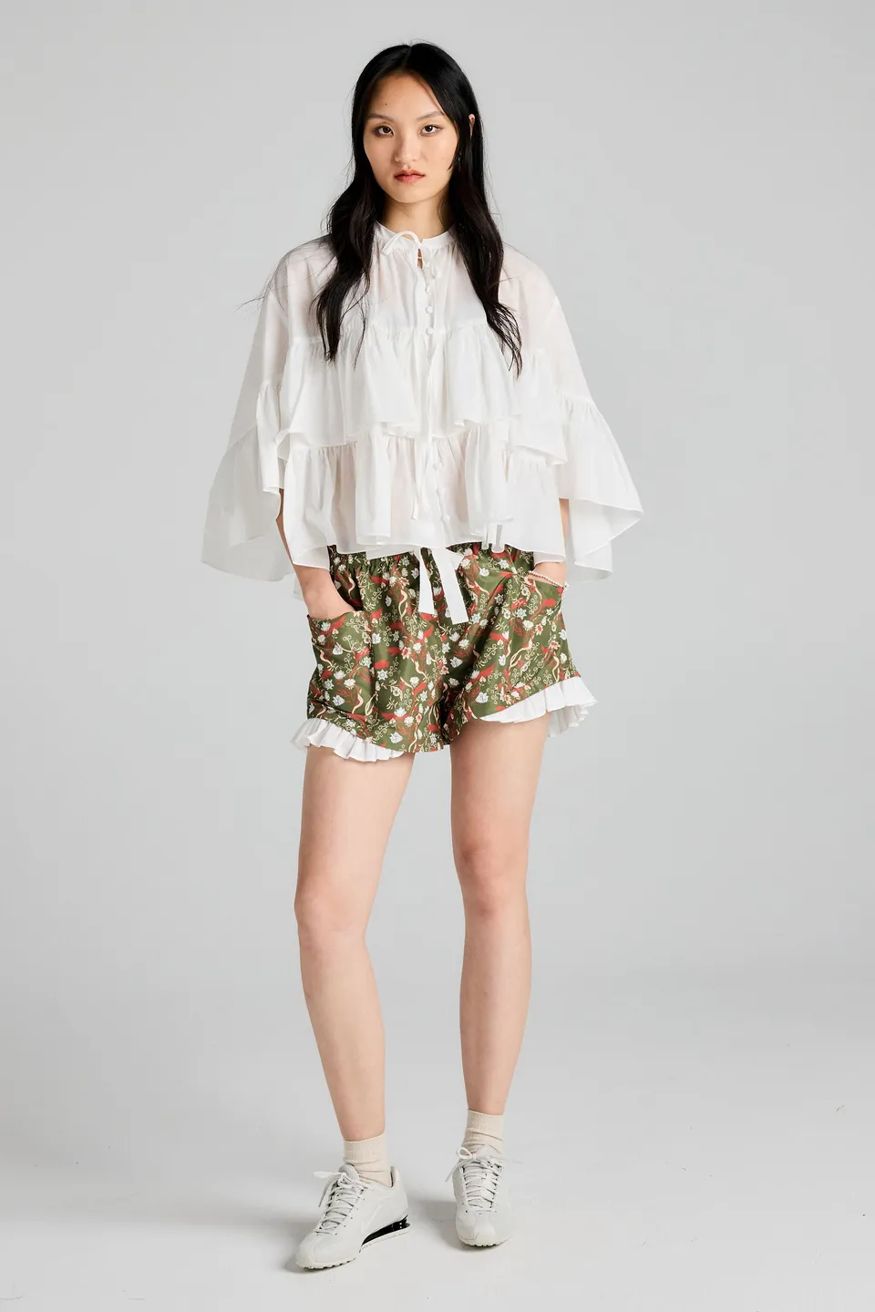 Karen Walker Johanna Shorts Olive Multi shorts