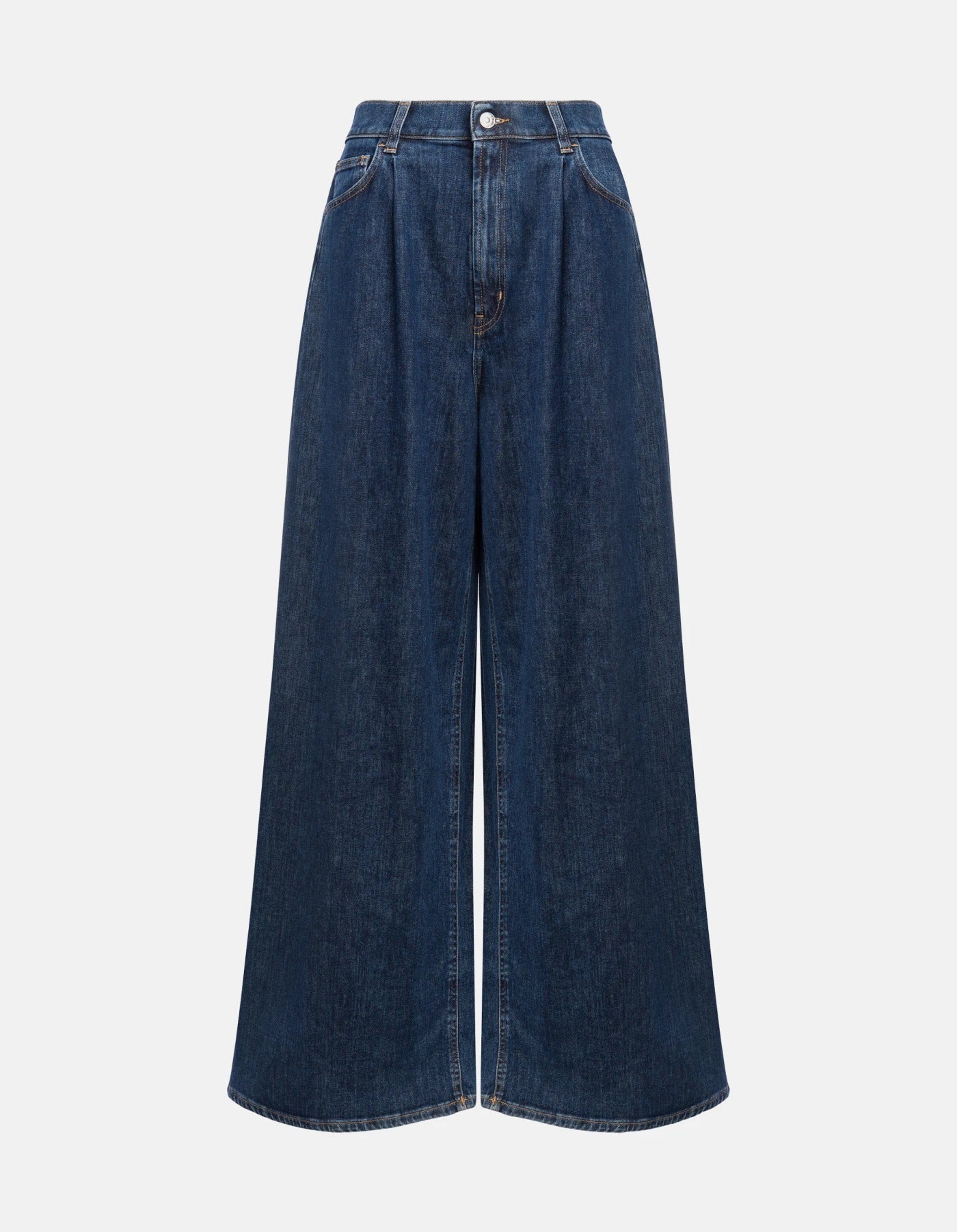 Dondup Maggie DP853 jeans wide leg blu cotone stretch
