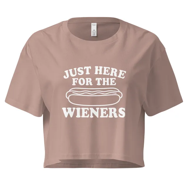 Pure Trash Womens T-Shirts Wieners crop top donna cotone