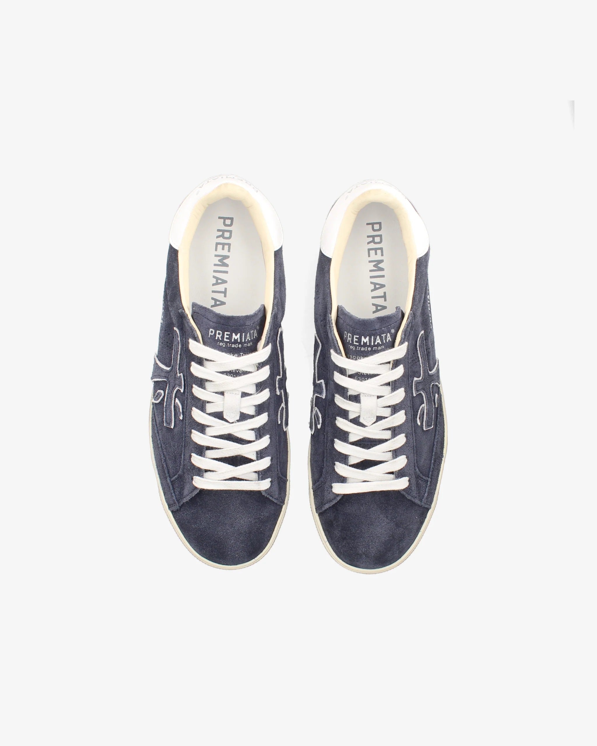 Premiata Steven 6643 sneaker uomo blu scamosciata