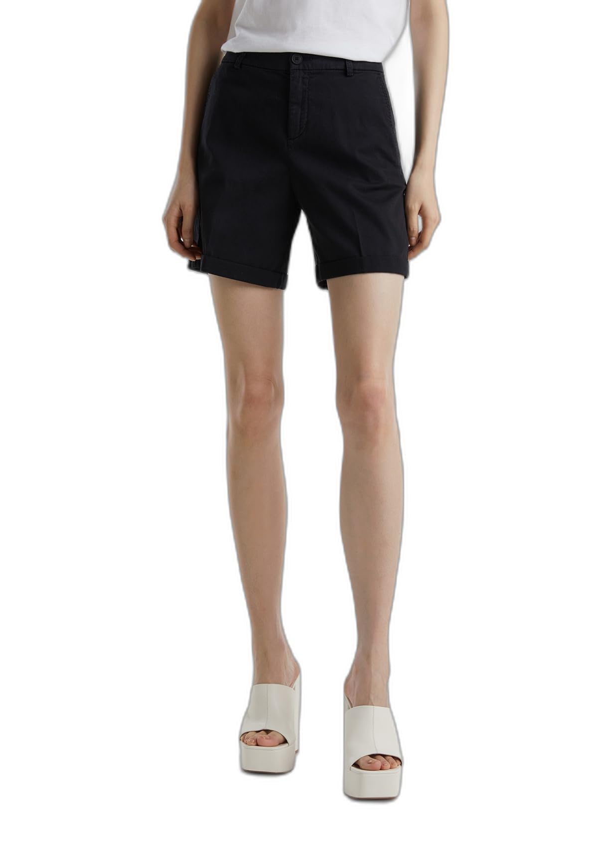 Benetton Bermuda 4cdr592g4 Donna Cotone Nero 100