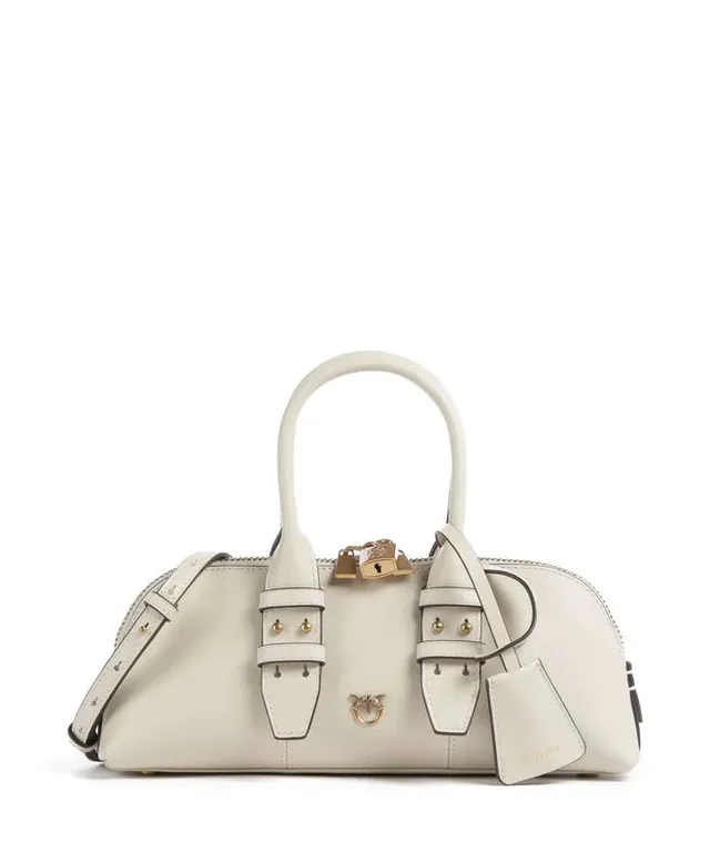 Pinko Bowling Escape Borsa Donna Bianco Pelle Tracolla